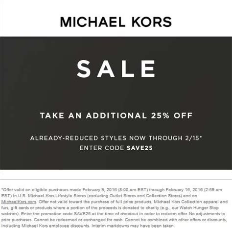 michael kors promo code january 2020|Michael Kors 25 off code.